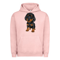 Pigment Salmon dachshund puppy Urban Hoodie - RanaPortraitStore