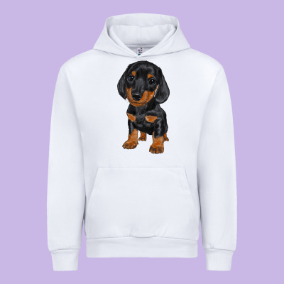 Dachshund Puppy Urban Hoodie Designed By Ranaportraitstore
