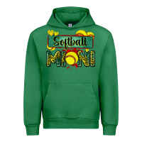 Emerald softball mini with leopard Urban Hoodie - Zillion Design Studio