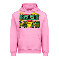Fuchsia Pink softball mini with leopard Urban Hoodie - Zillion Design Studio
