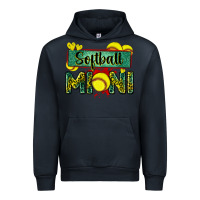 Navy softball mini with leopard Urban Hoodie - Zillion Design Studio