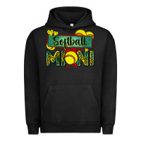 Pigment Black softball mini with leopard Urban Hoodie - Zillion Design Studio