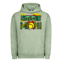 Pigment Oil Green softball mini with leopard Urban Hoodie - Zillion Design Studio