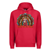 Cardinal gobble till you wobble thanksgiving rainbow Premium Hoodie - RanaPortraitStore