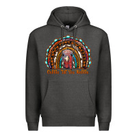 Charcoal Heather gobble till you wobble thanksgiving rainbow Premium Hoodie - RanaPortraitStore