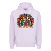 Lilac gobble till you wobble thanksgiving rainbow Premium Hoodie - RanaPortraitStore