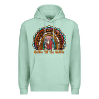 Seafoam gobble till you wobble thanksgiving rainbow Premium Hoodie - RanaPortraitStore