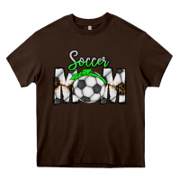 Chocolate Brown Soccer Mom Heavy Core Tee - CowhideDigitalArt