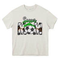 Cream Soccer Mom Heavy Core Tee - CowhideDigitalArt