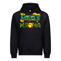 Foreset Green softball mama with leopard Urban Hoodie - Zillion Design Studio
