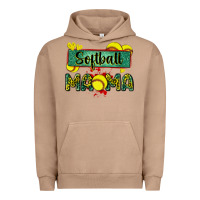 Pigment Burro softball mama with leopard Urban Hoodie - Zillion Design Studio