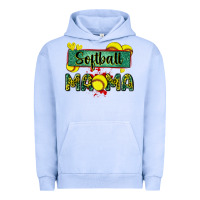 Pigment Grape Ice softball mama with leopard Urban Hoodie - Zillion Design Studio