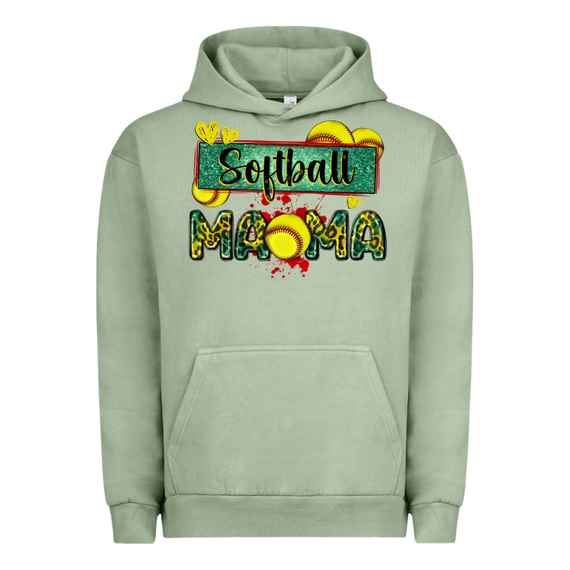 Softball Mama With Leopard Urban Hoodie by Zillion Design Studio | Teevron