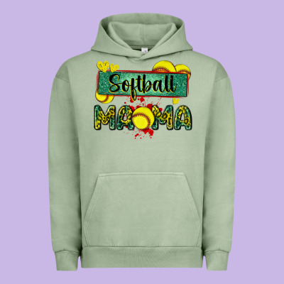 Softball Mama With Leopard Urban Hoodie Designed By Zillion Design Studio