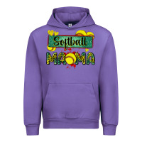 Tulip softball mama with leopard Urban Hoodie - Zillion Design Studio