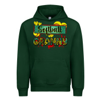 Forest Green softball granny with leopard Urban Hoodie - Zillion Design Studio