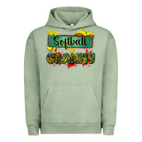 Pigment Oil Green softball granny with leopard Urban Hoodie - Zillion Design Studio
