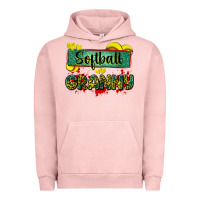 Pigment Salmon softball granny with leopard Urban Hoodie - Zillion Design Studio