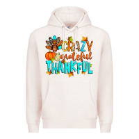 Pale Pink crazy grateful thankful Premium Hoodie - Zillion Design Studio
