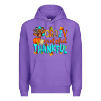 Purple crazy grateful thankful Premium Hoodie - Zillion Design Studio
