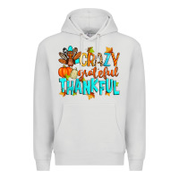 Dove Grey crazy grateful thankful Premium Hoodie - Zillion Design Studio