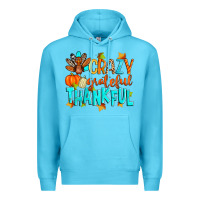 Ocean Blue crazy grateful thankful Premium Hoodie - Zillion Design Studio