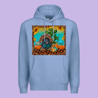 Turkey And Pumpkins Premium Hoodie Designed By Ranaportraitstore