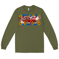 Army Green 4th of july truck cow license plate Long Sleeve Tee - BarkalooDesign