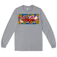 Heather Grey 4th of july truck cow license plate Long Sleeve Tee - BarkalooDesign
