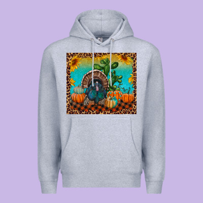 Turkey And Pumpkins Premium Hoodie Designed By Ranaportraitstore