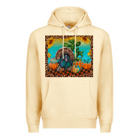 Pina Colada turkey and pumpkins Premium Hoodie - RanaPortraitStore