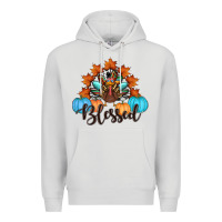 Dove Grey thanksgiving turkey pumpkin blessed Premium Hoodie - RanaPortraitStore