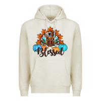 Oatmeal Heather thanksgiving turkey pumpkin blessed Premium Hoodie - RanaPortraitStore