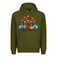 Army Green thanksgiving turkey pumpkin blessed Premium Hoodie - RanaPortraitStore