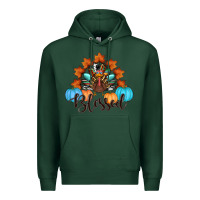 Sports Green thanksgiving turkey pumpkin blessed Premium Hoodie - RanaPortraitStore