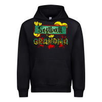 Black softball grandma with leopard Urban Hoodie - Zillion Design Studio