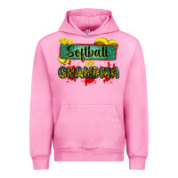 Fuchsia Pink softball grandma with leopard Urban Hoodie - Zillion Design Studio