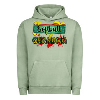 Pigment Oil Green softball grandma with leopard Urban Hoodie - Zillion Design Studio