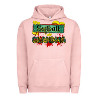 Pigment Salmon softball grandma with leopard Urban Hoodie - Zillion Design Studio