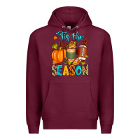 Burgundy 'tis the season american  football Premium Hoodie - Zillion Design Studio