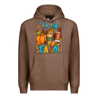 Chestnut 'tis the season american  football Premium Hoodie - Zillion Design Studio