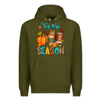 Army Green 'tis the season american  football Premium Hoodie - Zillion Design Studio