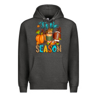 Charcoal Heather 'tis the season american  football Premium Hoodie - Zillion Design Studio