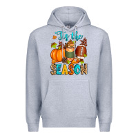 Heather Grey 'tis the season american  football Premium Hoodie - Zillion Design Studio