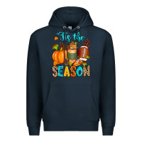 Navy 'tis the season american  football Premium Hoodie - Zillion Design Studio