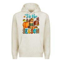 Oatmeal Heather 'tis the season american  football Premium Hoodie - Zillion Design Studio