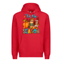 Red 'tis the season american  football Premium Hoodie - Zillion Design Studio