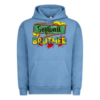 Pigment Pebble Blue softball brother Urban Hoodie - Zillion Design Studio