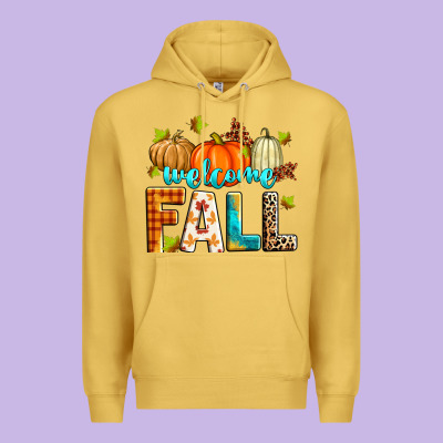 Welcome Fall Premium Hoodie Designed By Zillion Design Studio