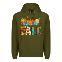 Army Green welcome fall Premium Hoodie - Zillion Design Studio